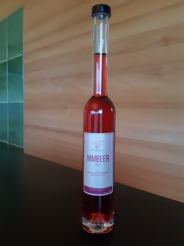 HIMBEER Likör ca. 18 vol. % - HOAMAT Kistl